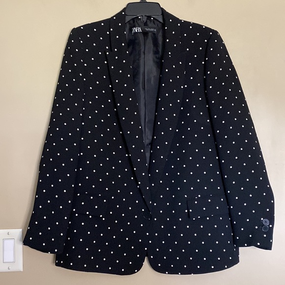 ZARA Polka Dot Blazer and Pants Set - Picture 5 of 16